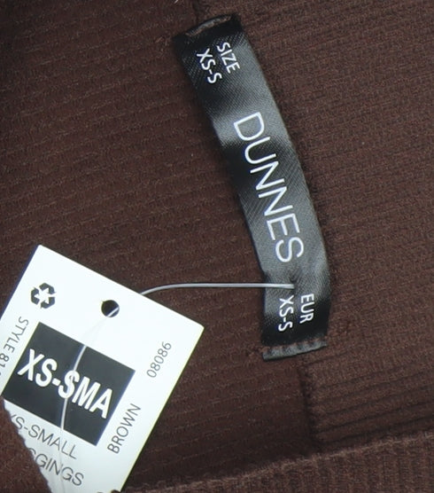 Dunnes Women Brown XS-S Ribbed Seamless Leggings