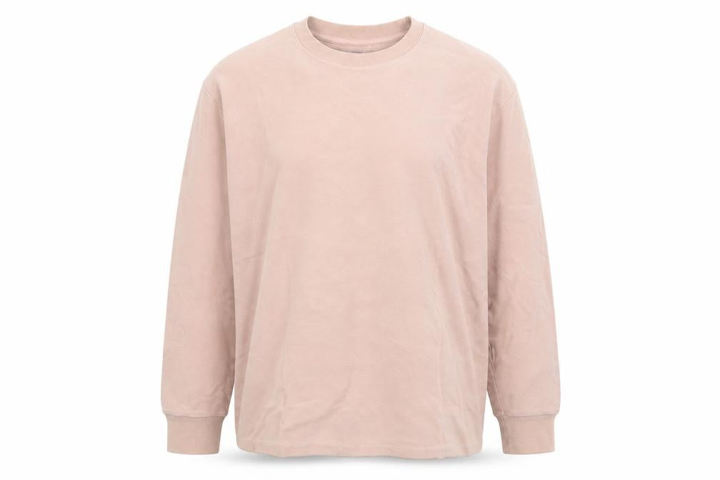 Topman Men's Beige Cotton Long Sleeve Pullover Sweatshirt M