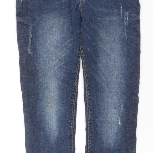 River Island Girls Blue Skinny Jeans Age 7Y Stretch Denim