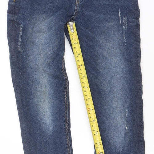 River Island Girls Blue Skinny Jeans Age 7Y Stretch Denim