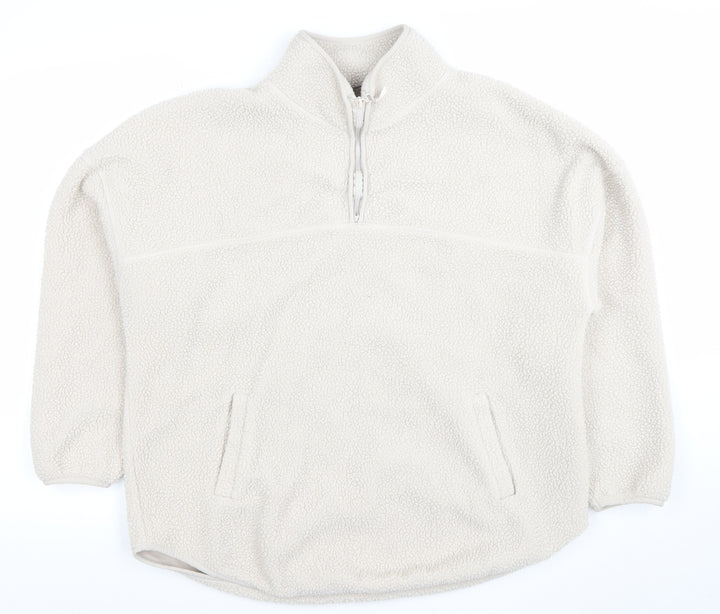 Dunnes Stores Women Beige 1/2 Zip Fleece Sweatshirt Medium