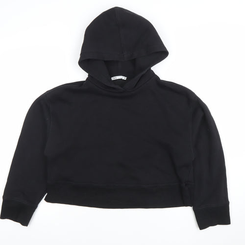Zara Women's Black Small Pullover Hoodie Sweatshirt