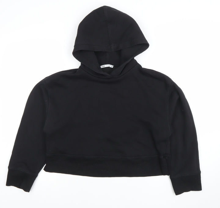 Zara Women's Black Small Pullover Hoodie Sweatshirt