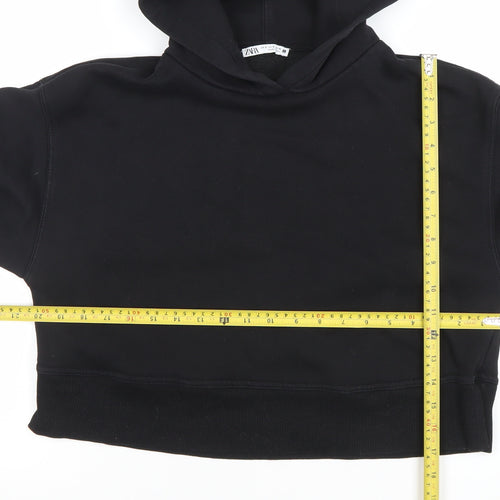 Zara Women's Black Small Pullover Hoodie Sweatshirt