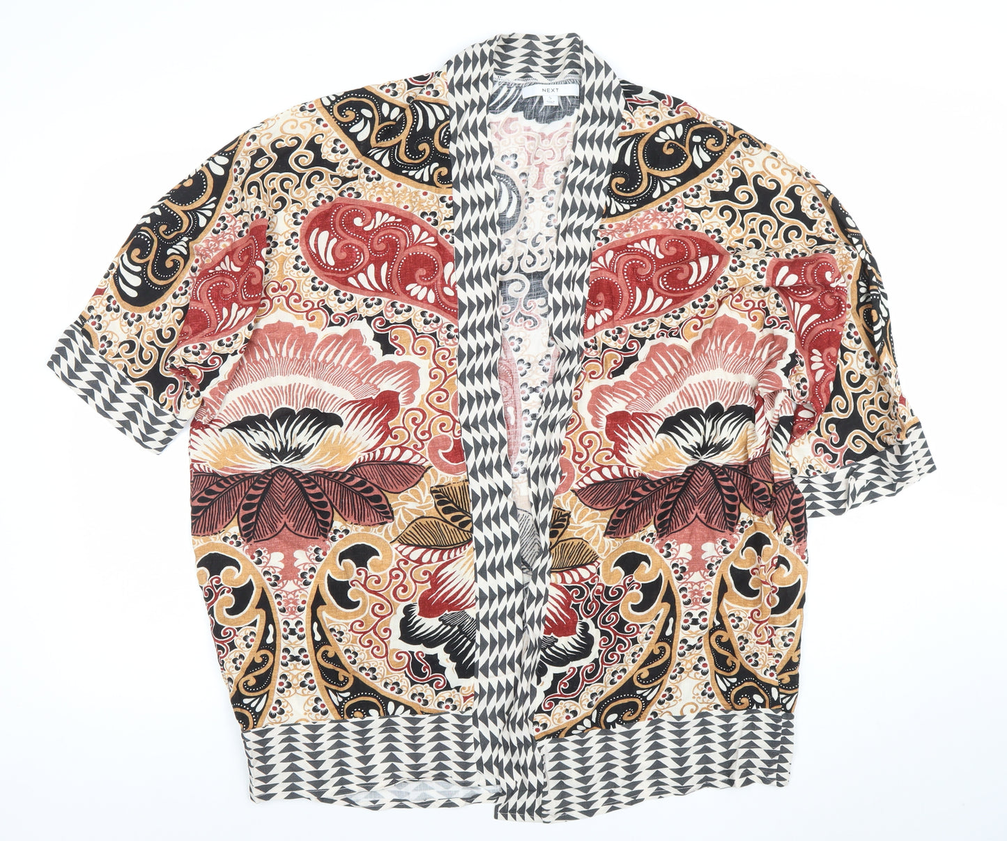 Next Women’s Multicoloured Kimono Style Floral Blouse Size S