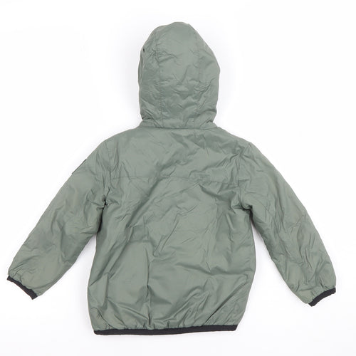 Replay Boys Green Hooded Puffer Jacket 18 Months Lined Winter Coat