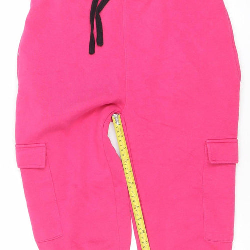 Yuli Women's Pink Jogger Sweatpants Size L Cotton Blend Activewear