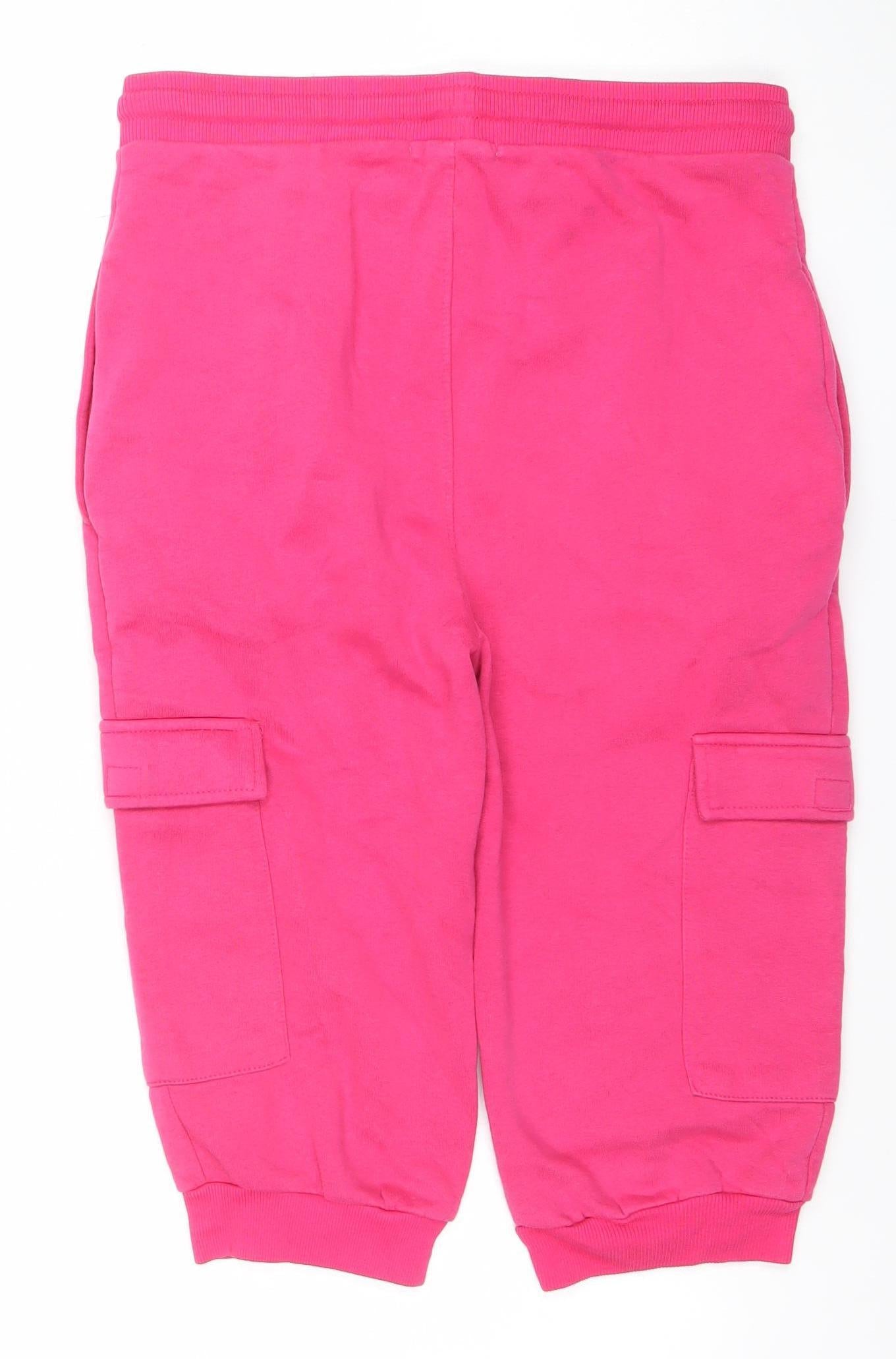 Yuli Women's Pink Jogger Sweatpants Size L Cotton Blend Activewear