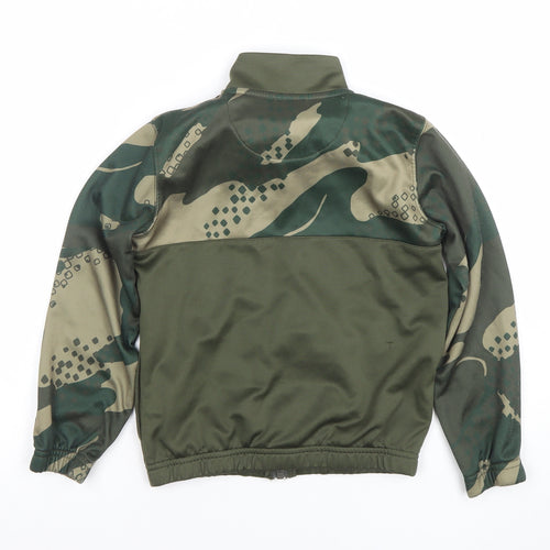 Nike Boys Green Camouflage Full Zip Hoodie 6-7 Years Polyester