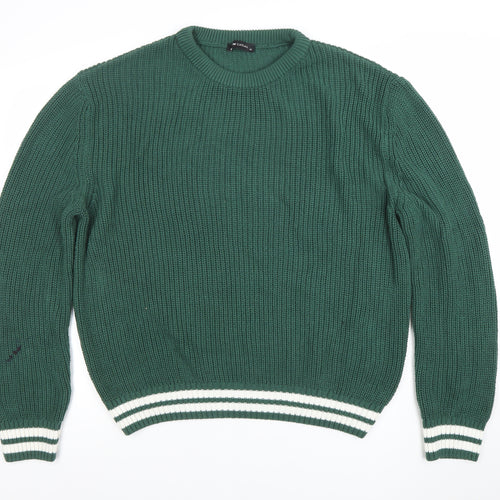 LCW Casual Women Green Chunky-Knit Acrylic Jumper XL