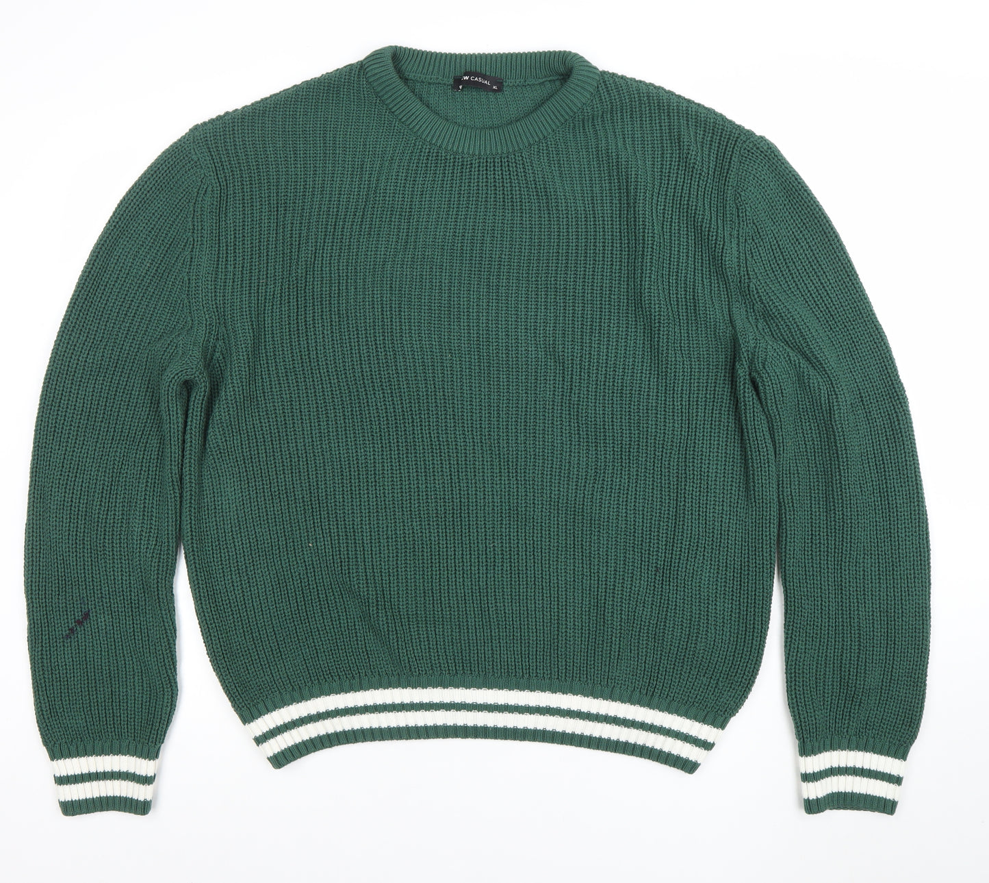 LCW Casual Women Green Chunky-Knit Acrylic Jumper XL
