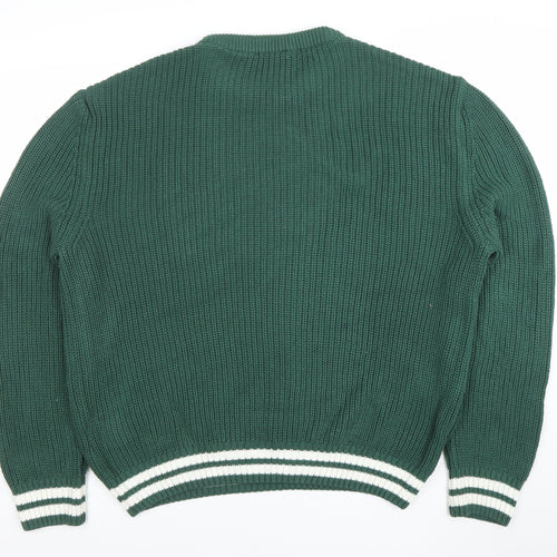 LCW Casual Women Green Chunky-Knit Acrylic Jumper XL
