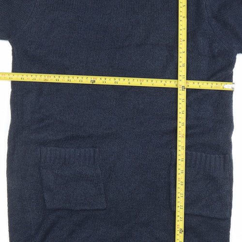 Primark Women’s Blue Knit Tunic Jumper XS Long Sleeve Crew Neck