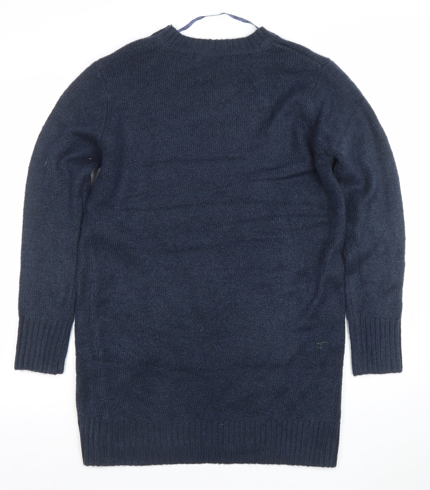 Primark Women’s Blue Knit Tunic Jumper XS Long Sleeve Crew Neck