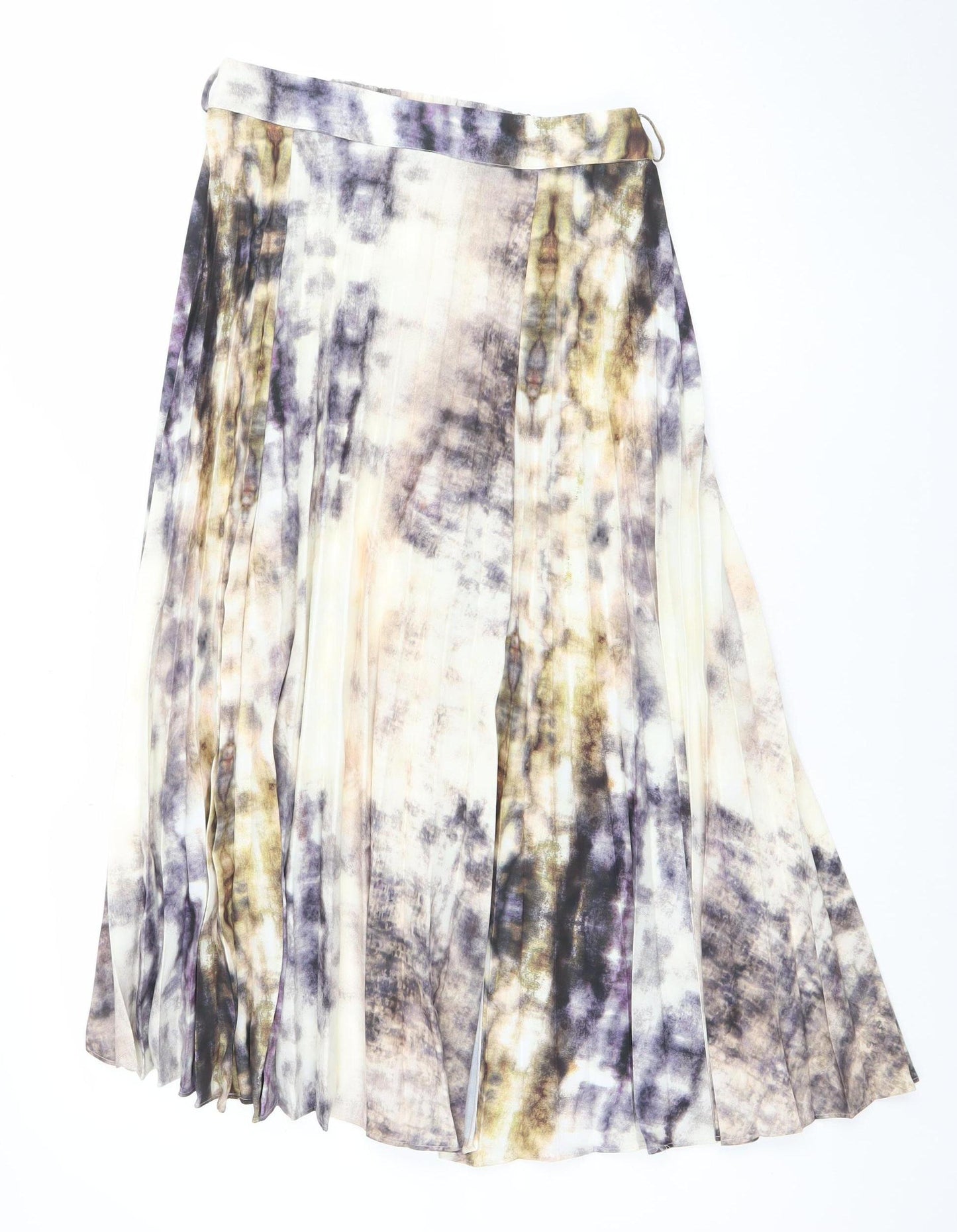 Topshop Womens Multicoloured Pleated Midi Skirt Size 10