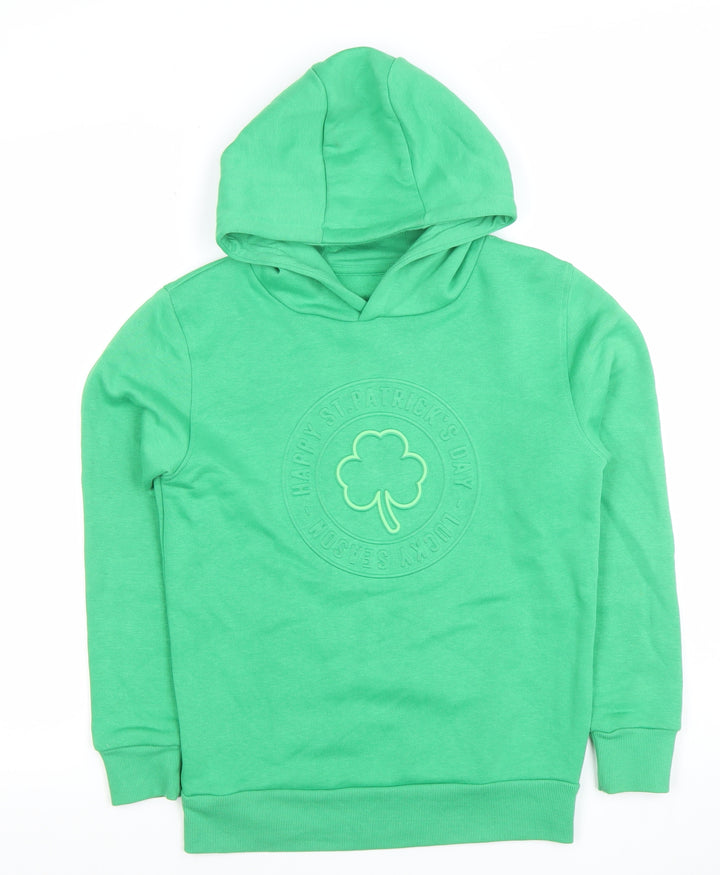 Dunnes Stores Boys Green Pullover Hoodie 10-11 Years St Patrick’s Day Style