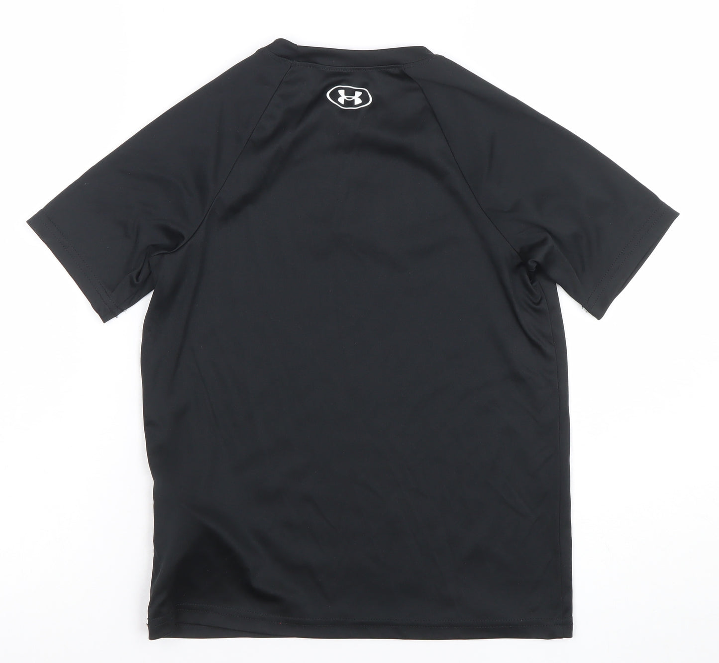 Under Armour Boys Black Graphic Logo Loose Fit Short Sleeve T-Shirt Size M