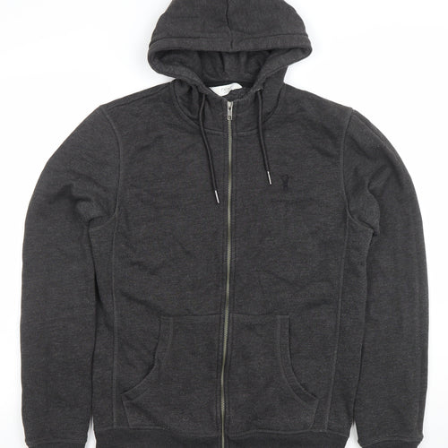 Next Men's Grey Full Zip Hoodie Size S Regular Fit