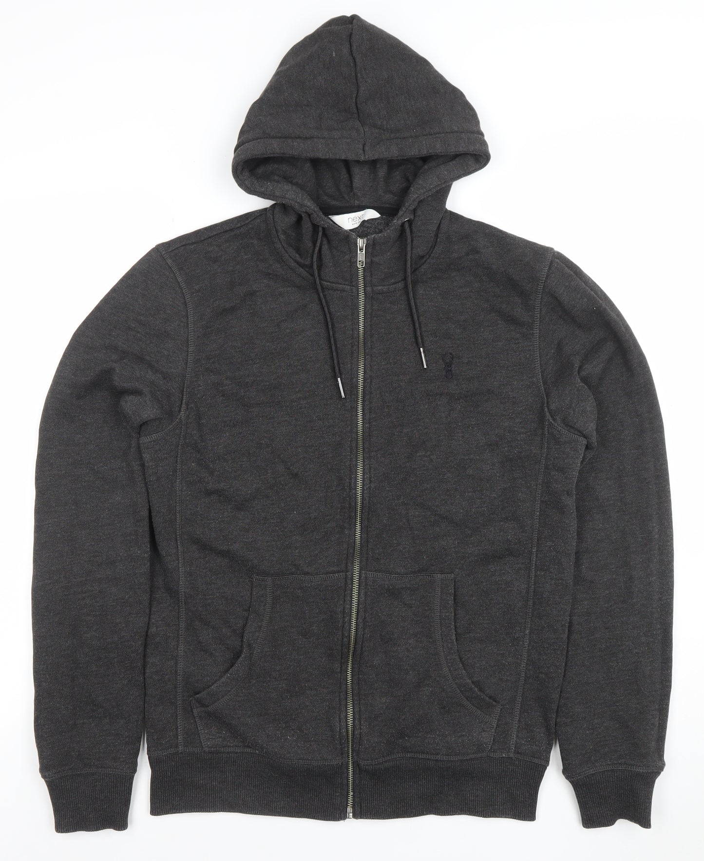 Next Men's Grey Full Zip Hoodie Size S Regular Fit