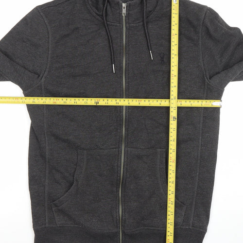 Next Men's Grey Full Zip Hoodie Size S Regular Fit