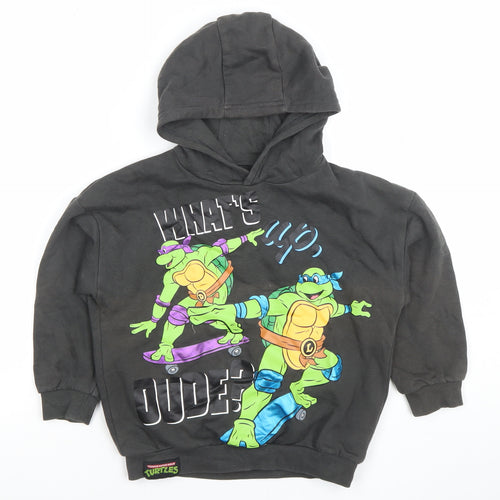 Nickelodeon Teenage Mutant Ninja Turtles Boys Black Hoodie 5-6 Years Pullover