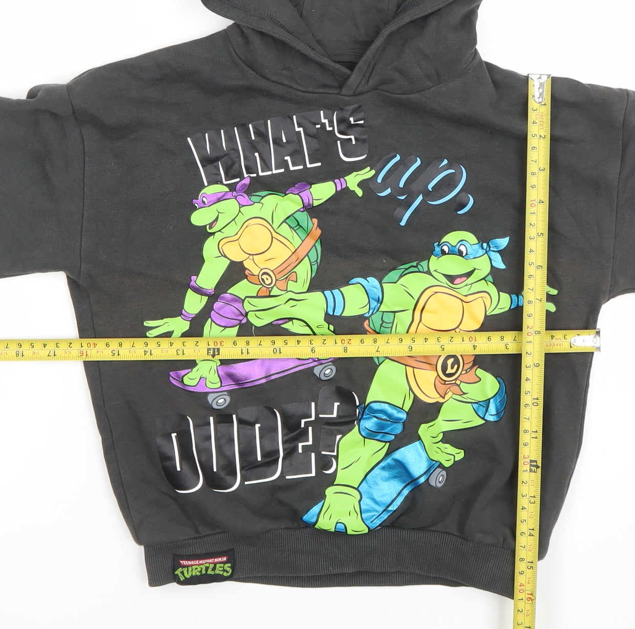 Nickelodeon Teenage Mutant Ninja Turtles Boys Black Hoodie 5-6 Years Pullover