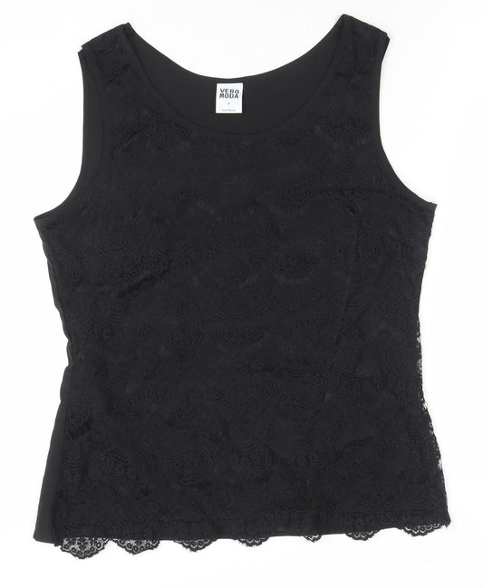 Vero Moda Womens Black Lace Camisole Tank Top Size M