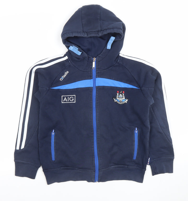 O’Neills Boys Navy Blue Full Zip Hoodie 9/10 Years Dublin GAA Sports Top
