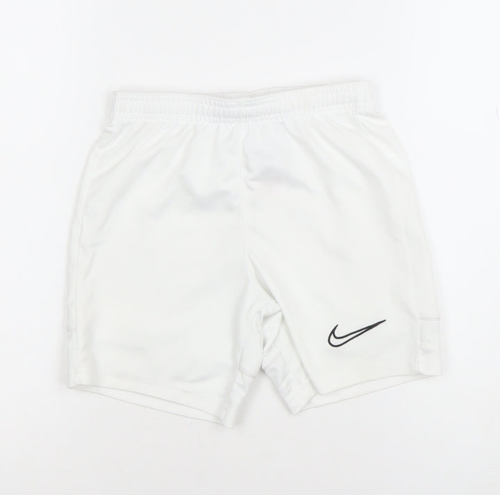 Nike Boys White Dri-FIT Athletic Football Shorts Size Small