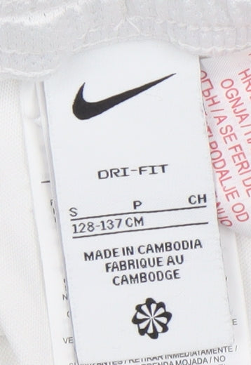 Nike Boys White Dri-FIT Athletic Football Shorts Size Small