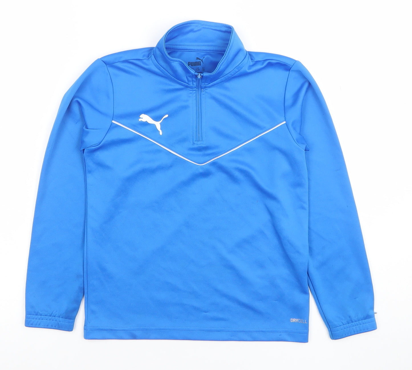 Puma Boys Blue 7-8 Years 1/4 Zip DryCell Hoodie Sweatshirt