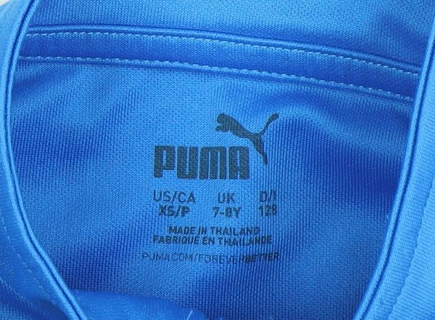 Puma Boys Blue 7-8 Years 1/4 Zip DryCell Hoodie Sweatshirt