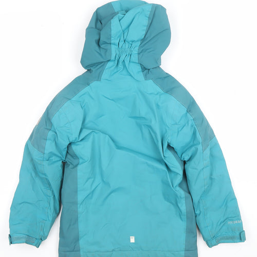 Regatta Boys Blue Waterproof Hooded Rain Coat Jacket 10 Years