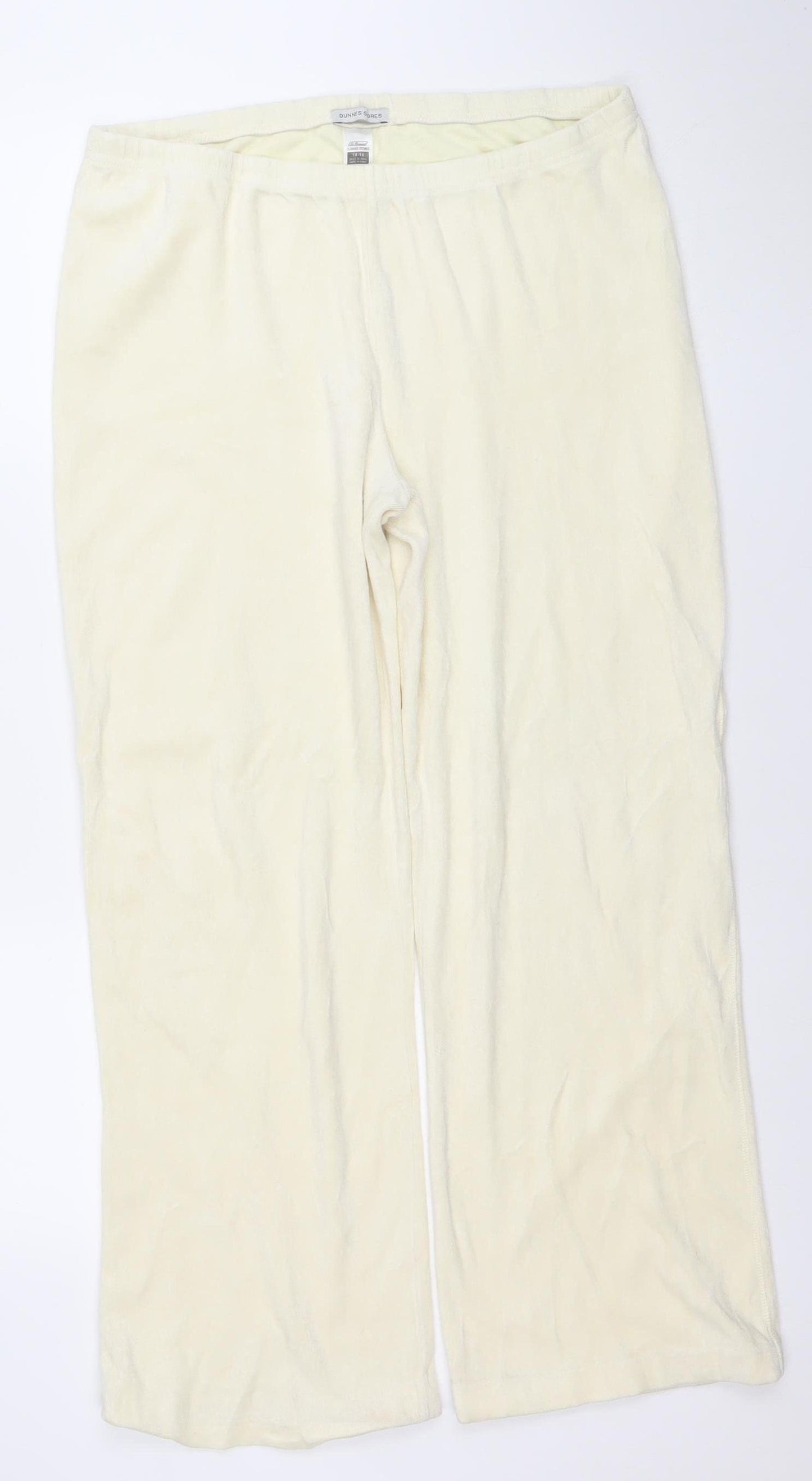 Dunnes Stores Women Ivory Lounge Pants Size 14-16 Cotton Blend
