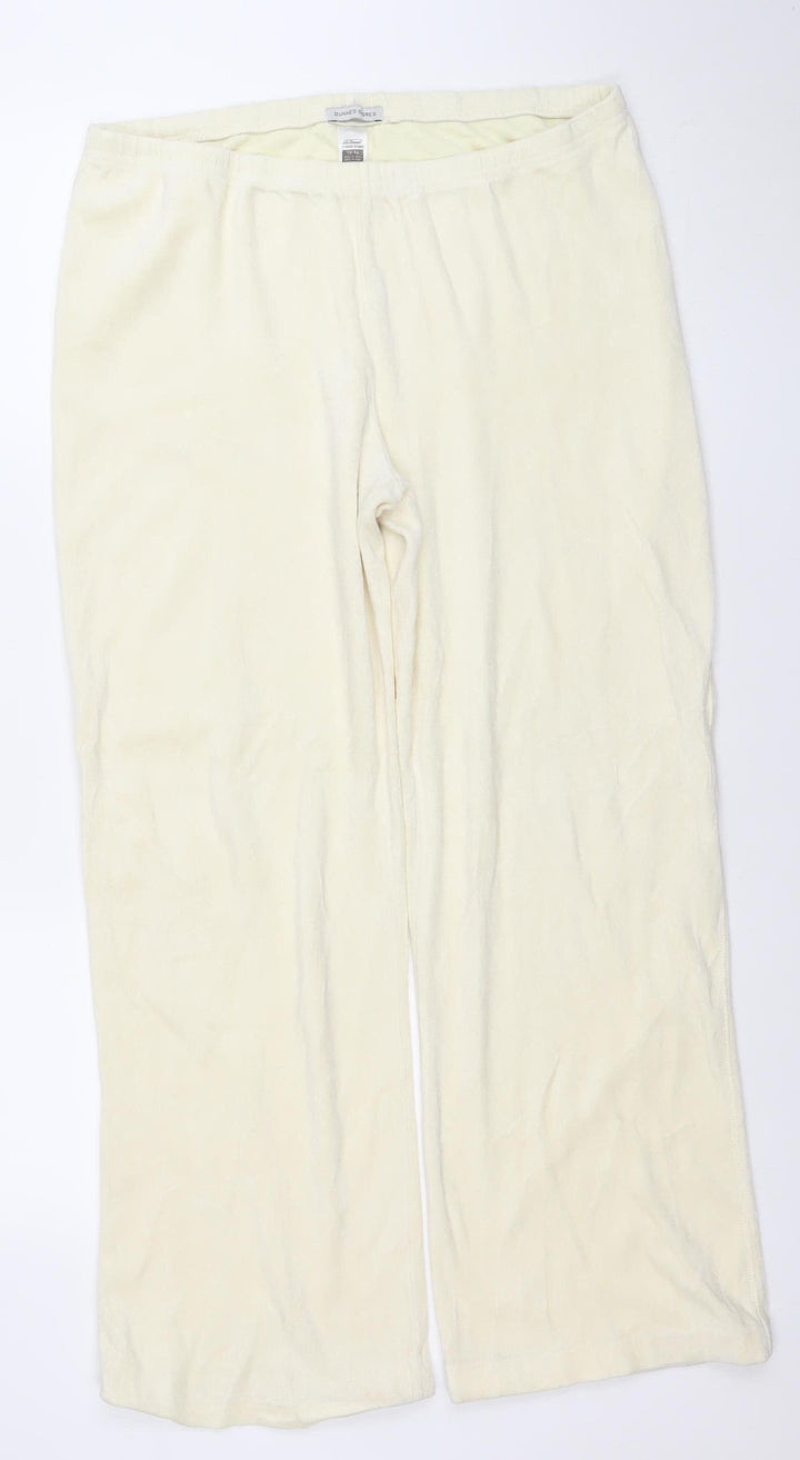 Dunnes Stores Women Ivory Lounge Pants Size 14-16 Cotton Blend