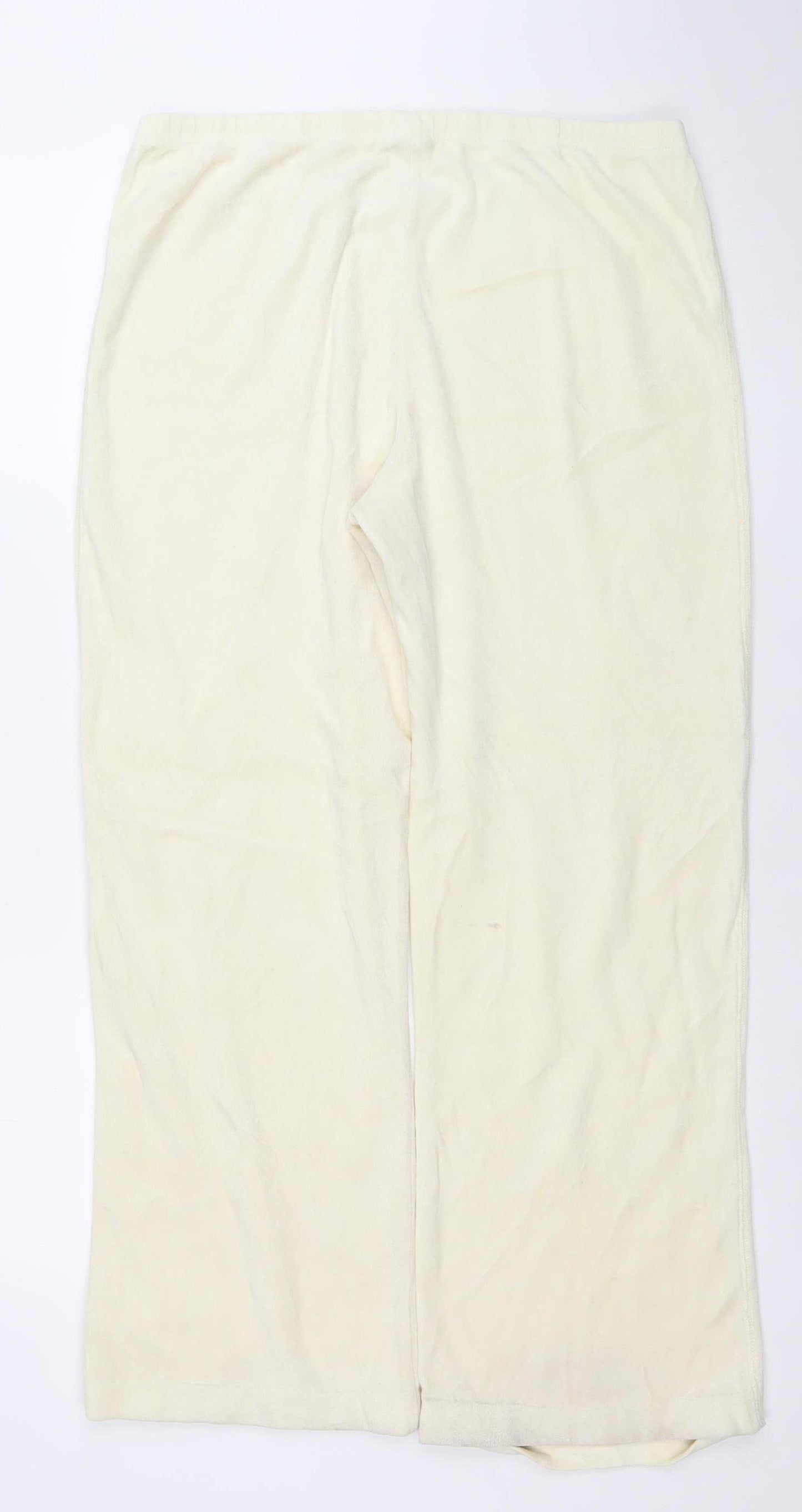 Dunnes Stores Women Ivory Lounge Pants Size 14-16 Cotton Blend