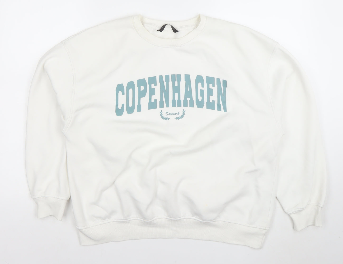 Dunnes Women White Copenhagen Graphic Crew Neck Sweatshirt L