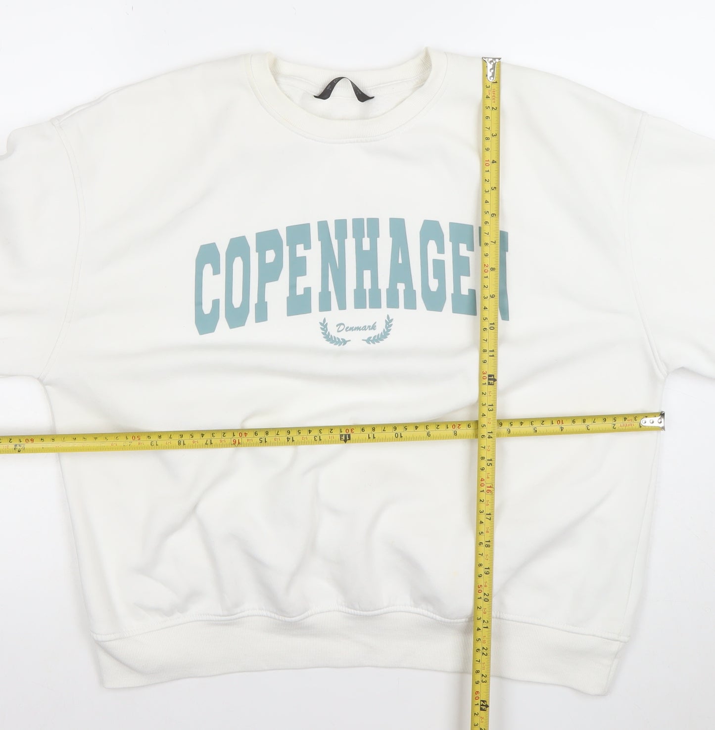 Dunnes Women White Copenhagen Graphic Crew Neck Sweatshirt L