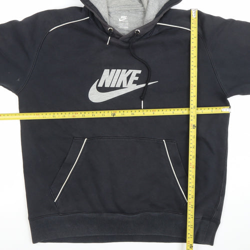 Nike Men’s Black Pullover Hoodie M Logo Fleece Sportswear