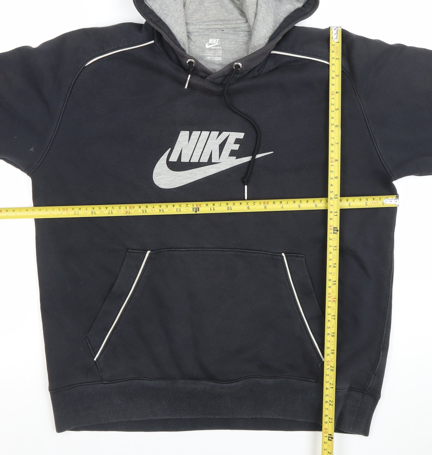 Nike Men’s Black Pullover Hoodie M Logo Fleece Sportswear
