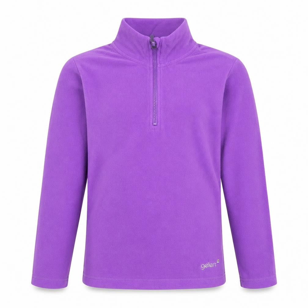 Gelert Girls Purple Fleece 1/4 Zip Sweatshirt 13-14 Years Outdoor Layer