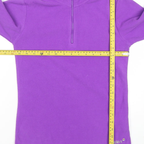 Gelert Girls Purple Fleece 1/4 Zip Sweatshirt 13-14 Years Outdoor Layer