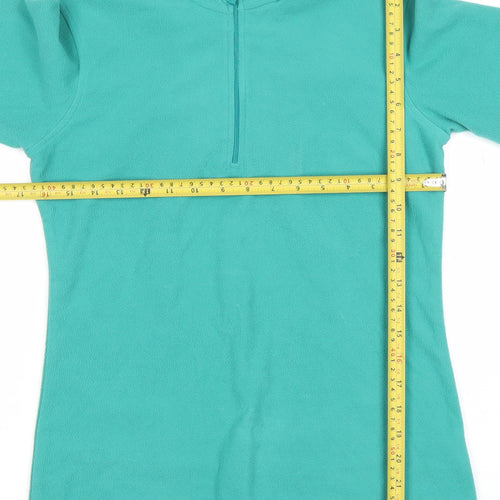 Mountain Warehouse Women's Teal Fleece Pullover 1/2 Zip Sweatshirt Size S