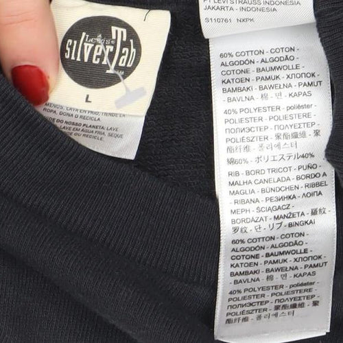 Levi’s SilverTab Black Cotton Crew Neck Sweatshirt Women’s L