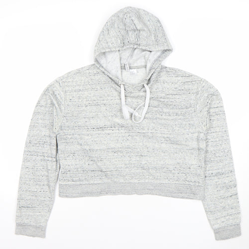 H&M Divided Women's Grey Hoodie Medium Cotton Blend Pullover