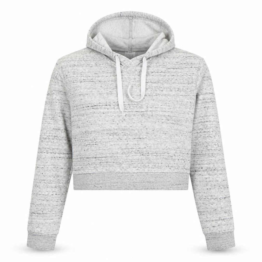 Front view of H&M Divided Women's Grey Hoodie Medium Cotton Blend Pullover