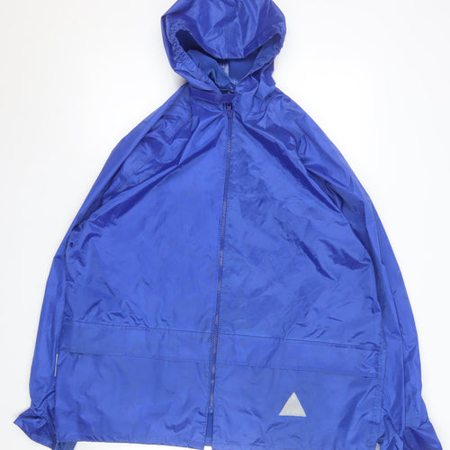 Result Mens Blue M Hooded Lightweight Windbreaker Jacket
