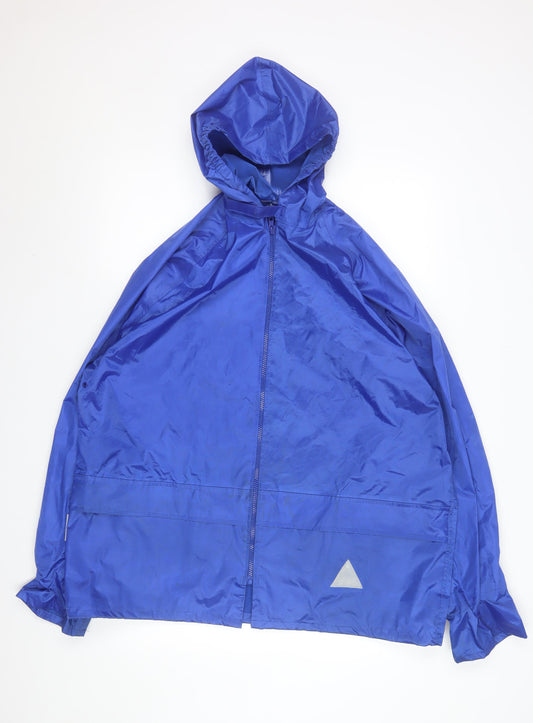 Result Mens Blue M Hooded Lightweight Windbreaker Jacket