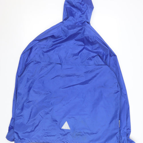 Result Mens Blue M Hooded Lightweight Windbreaker Jacket