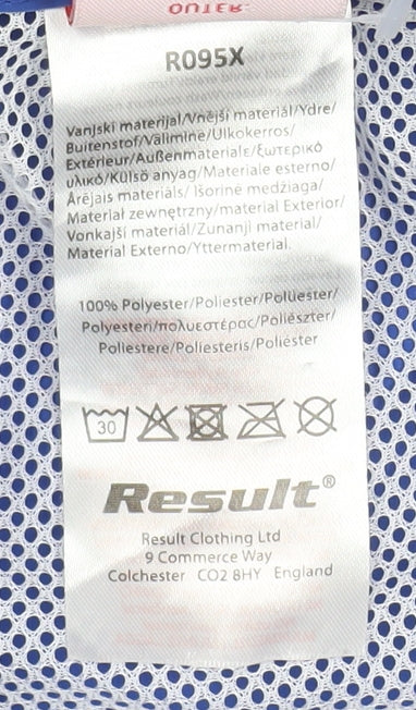 Result Mens Blue M Hooded Lightweight Windbreaker Jacket